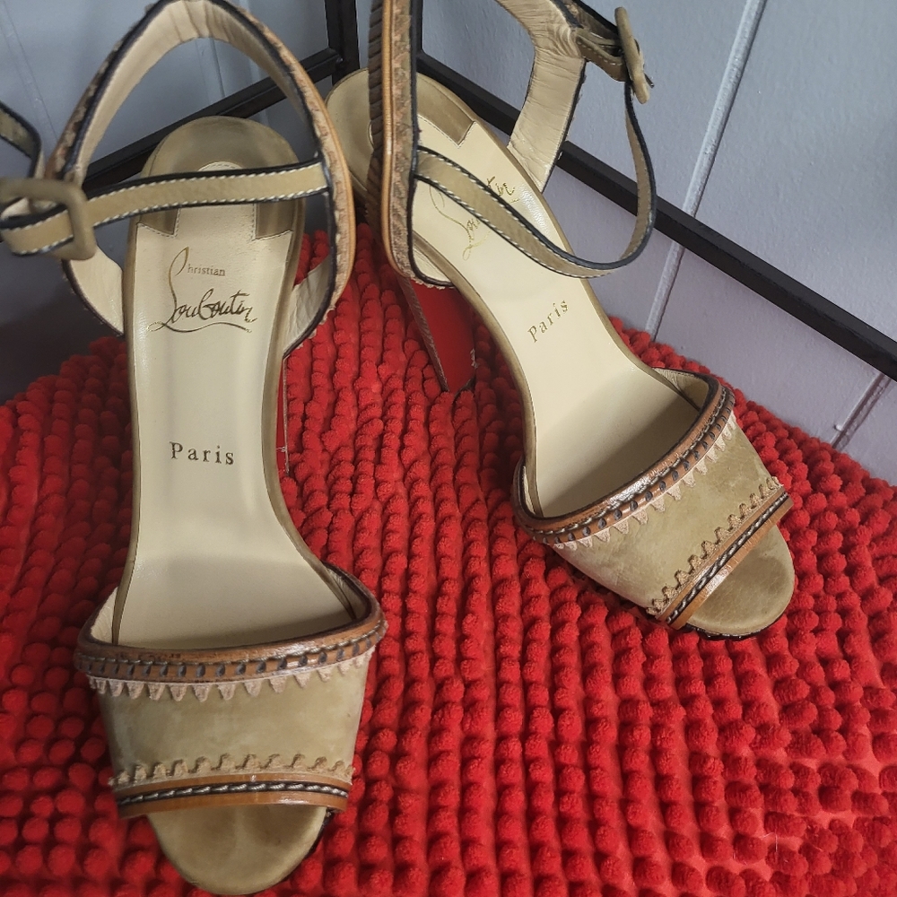 Christian Louboutin 38.5 Trepi Sandals/Heels